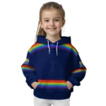 Personalized Tottenham Hotspur Rainbow Stripes Navy Hoodie Best Selling
