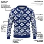 Personalized Tottenham Hotspur Snowflake Matrix Navy Sweater Best Selling