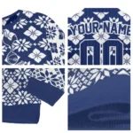 Personalized Tottenham Hotspur Snowflake Matrix Navy Sweater Best Selling
