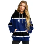 Personalized Tottenham Hotspur Striped Pattern Navy Hoodie Best Selling