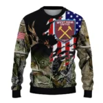 Personalized West Ham United American Flag Claw Sweater Best Selling