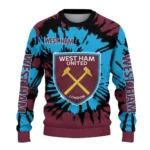 Personalized West Ham United Burst Swirl Claret Sweater Best Selling