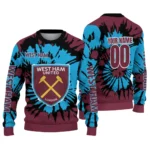 Personalized West Ham United Burst Swirl Claret Sweater Best Selling
