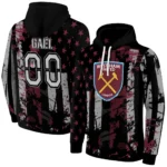 Personalized West Ham United Distressed Flag Claret Black Hoodie Best Selling