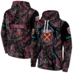 Personalized West Ham United Hunting Theme Claret Black Hoodie Best Selling