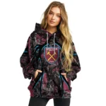 Personalized West Ham United Hunting Theme Claret Black Hoodie Best Selling