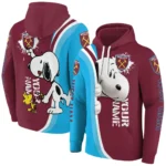 Personalized West Ham United Peeking Snoopy Claret Hoodie Best Selling