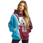 Personalized West Ham United Peeking Snoopy Claret Hoodie Best Selling