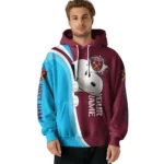 Personalized West Ham United Peeking Snoopy Claret Hoodie Best Selling