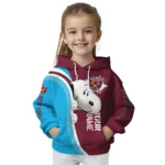 Personalized West Ham United Peeking Snoopy Claret Hoodie Best Selling