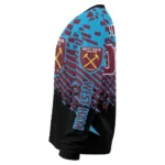Personalized West Ham United Pixel Flow Claret Black Sweater Best Selling