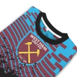 Personalized West Ham United Pixel Flow Claret Black Sweater Best Selling