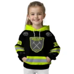 Personalized West Ham United Safety Motif Black Neon Green Hoodie Best Selling