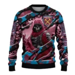 Personalized West Ham United Skull Horde Claret Sweater Best Selling