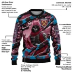 Personalized West Ham United Skull Horde Claret Sweater Best Selling