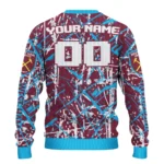 Personalized West Ham United Streak Overlay Claret Sweater Best Selling