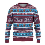 Personalized West Ham United Tent Stripes Claret White Sweater Best Selling