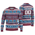 Personalized West Ham United Tent Stripes Claret White Sweater Best Selling