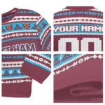 Personalized West Ham United Tent Stripes Claret White Sweater Best Selling