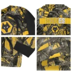 Personalized Wolverhampton Wanderers Antlers Pattern Old Gold Black Sweater Best Selling