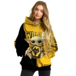Personalized Wolverhampton Wanderers Baby Yoda Old Gold Black Hoodie Best Selling