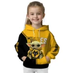 Personalized Wolverhampton Wanderers Baby Yoda Old Gold Black Hoodie Best Selling