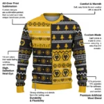Personalized Wolverhampton Wanderers Christmastree Bands White Sweater Best Selling