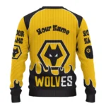 Personalized Wolverhampton Wanderers Flame Border Old Gold Sweater Best Selling