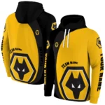 Personalized Wolverhampton Wanderers Minimalist Design Old Gold Black Hoodie Best Selling
