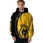 Personalized Wolverhampton Wanderers Minimalist Design Old Gold Black Hoodie Best Selling