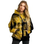 Personalized Wolverhampton Wanderers Skull Motif Old Gold Black Hoodie Best Selling