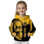 Personalized Wolverhampton Wanderers Skull Motif Old Gold Black Hoodie Best Selling