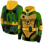 Personalized Wolverhampton Wanderers Superhero Armor Old Gold Green Hoodie Best Selling