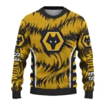 Personalized Wolverhampton Wanderers Swirl Flow Old Gold Sweater Best Selling