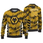 Personalized Wolverhampton Wanderers Swirl Flow Old Gold Sweater Best Selling
