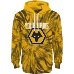 Personalized Wolverhampton Wanderers Tie Dye Pattern Old Gold Hoodie Best Selling