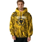 Personalized Wolverhampton Wanderers Tie Dye Pattern Old Gold Hoodie Best Selling