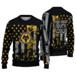 Personalized Wolverhampton Wanderers Vintage Usa Flag Black Sweater Best Selling