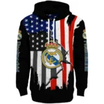 Real Madrid American Pride Black Hoodie Best Selling