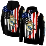 Real Madrid American Pride Black Hoodie Best Selling