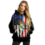 Real Madrid American Pride Black Hoodie Best Selling