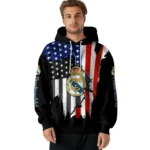 Real Madrid American Pride Black Hoodie Best Selling