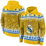 Real Madrid Christmas Trees Yellow Hoodie Best Selling