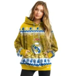 Real Madrid Christmas Trees Yellow Hoodie Best Selling