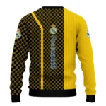 Real Madrid Circles Mesh Yellow Black Sweater Best Selling