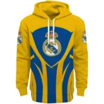 Real Madrid Concentric Lines Yellow Hoodie Best Selling
