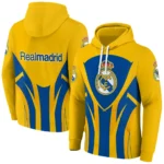 Real Madrid Concentric Lines Yellow Hoodie Best Selling