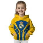 Real Madrid Concentric Lines Yellow Hoodie Best Selling