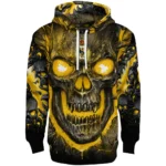 Real Madrid Demonic Skull Yellow Black Hoodie Best Selling