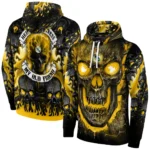 Real Madrid Demonic Skull Yellow Black Hoodie Best Selling